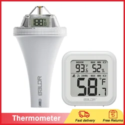 Digital Swimming Pool Thermometer Floating Outdoor Floating Thermometers Used For Swimming Pool Bathrooms Aquarium LCD Display