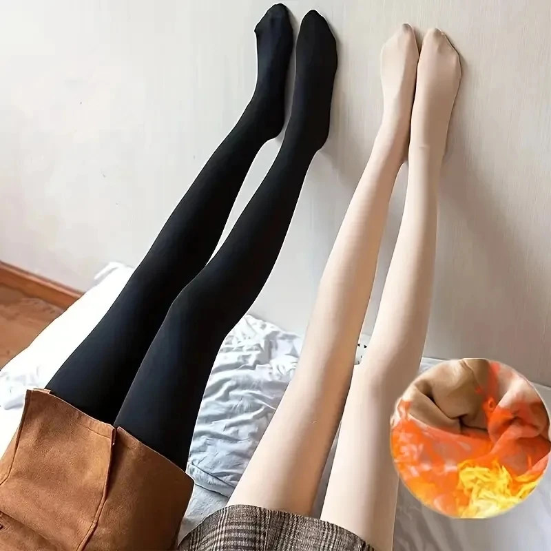 1/2pcs Winter Leggings for Women Warm Legging Tights Solid Velvet Stocking High Waist Warm Velvet Stretchy Leggings Dropshipping