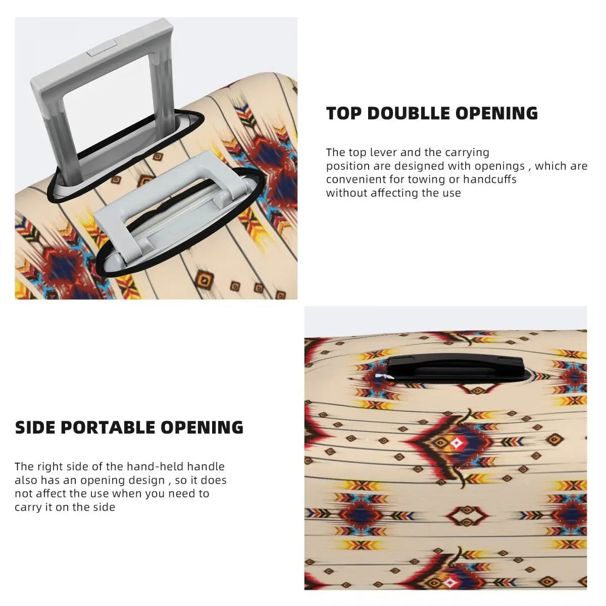 Икат узор вышивка абстрактная для дизайна чехол для чемодана защитные эластичные защитные чехлы для багажа для путешествий 18-32 дюймов