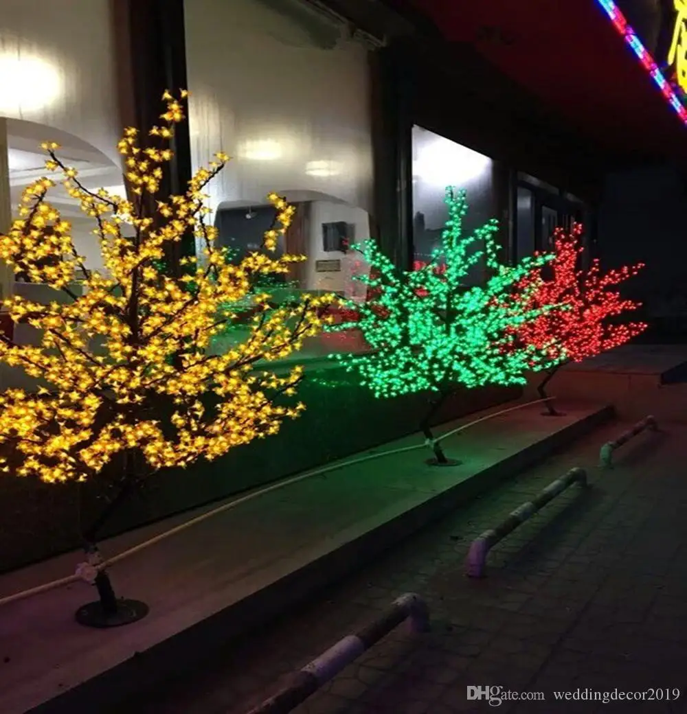 

Christmas Led Cherry Blossom Tree Light 1.5m 1.2m Tree Lights Fairy Lights Landscape Outdoor Lighting For Holiday Wedding Deco