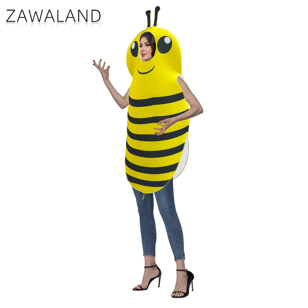 Favo de mel amarelo abelha cosplay traje homem mulher halloween palco desempenho adereços carnaval festival cabeça capa roupas de uma peça