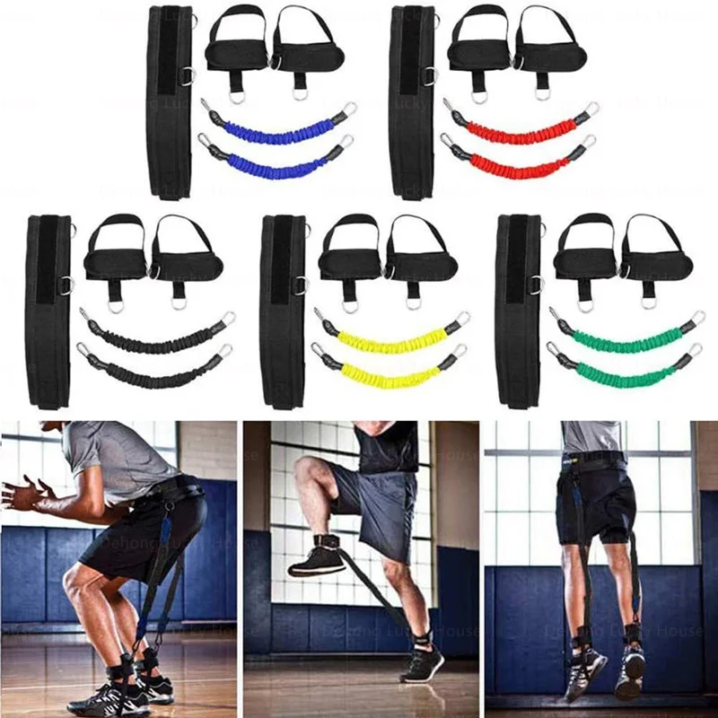 Cuerda de entrenamiento de rebote para Fitness, bandas de resistencia, equipo de ejercicio, baloncesto, tenis, correr, correa de entrenamiento de agilidad de fuerza de piernas