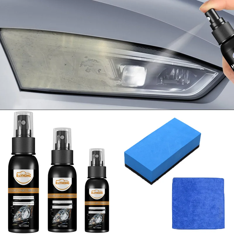 Car Headlight Polishing Agent Scratch Remover Repair Fluid Headlight Restoration And Renewal Polish Liquid Kit Auto Accessories