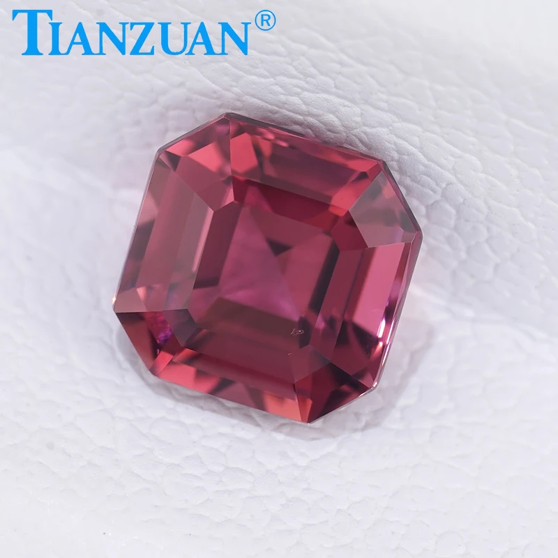 Natural Tourmaline Orangish Pink Color Octagonal Shape Brilliant Cut Loose Gem Stone with GRC Certified