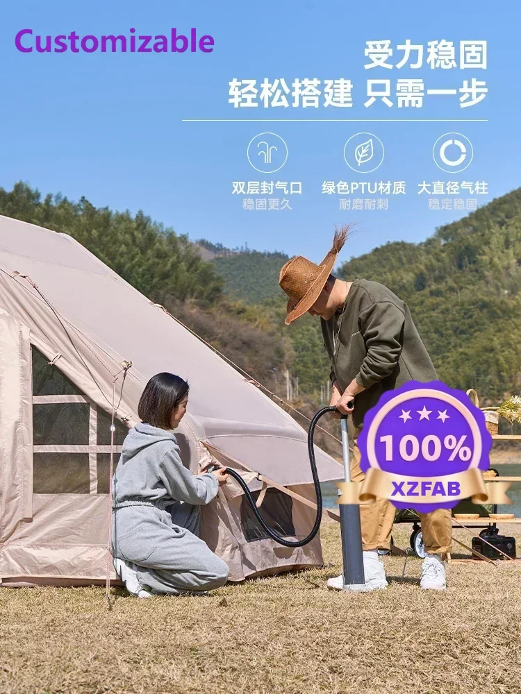 Factory Direct 2026 Outdoor inflatable ridge tent, outdoor camping supplies internet famous sleepable villas, thickened and free