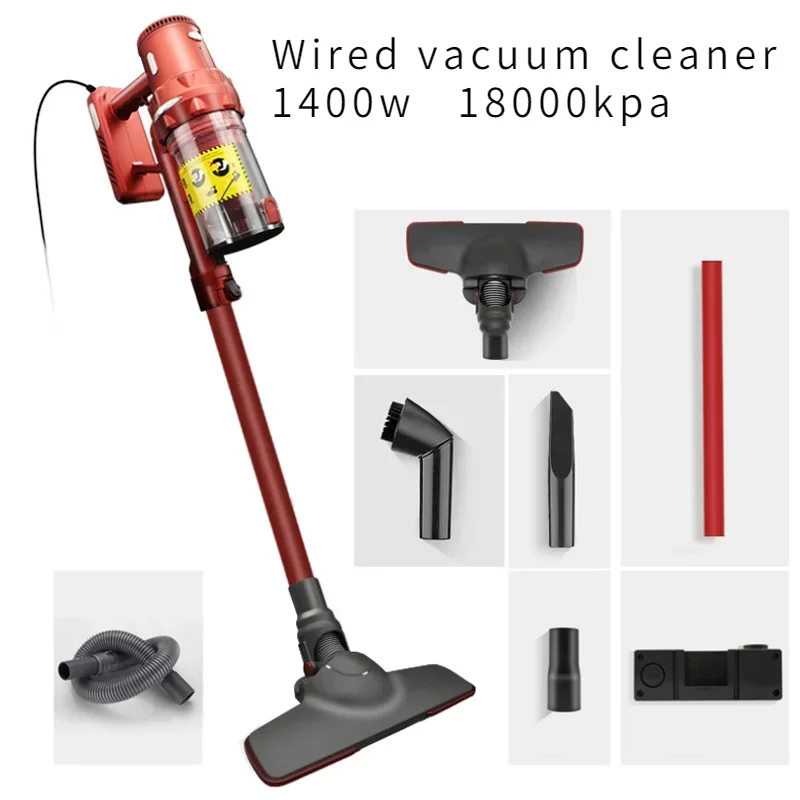 Vacuum Cleaner Handheld Corded Wireless Vacuum Cleaner 18kPa Suction 1.1L Dust Cup for Pet Hair Carpet Floor Cleaning Machine