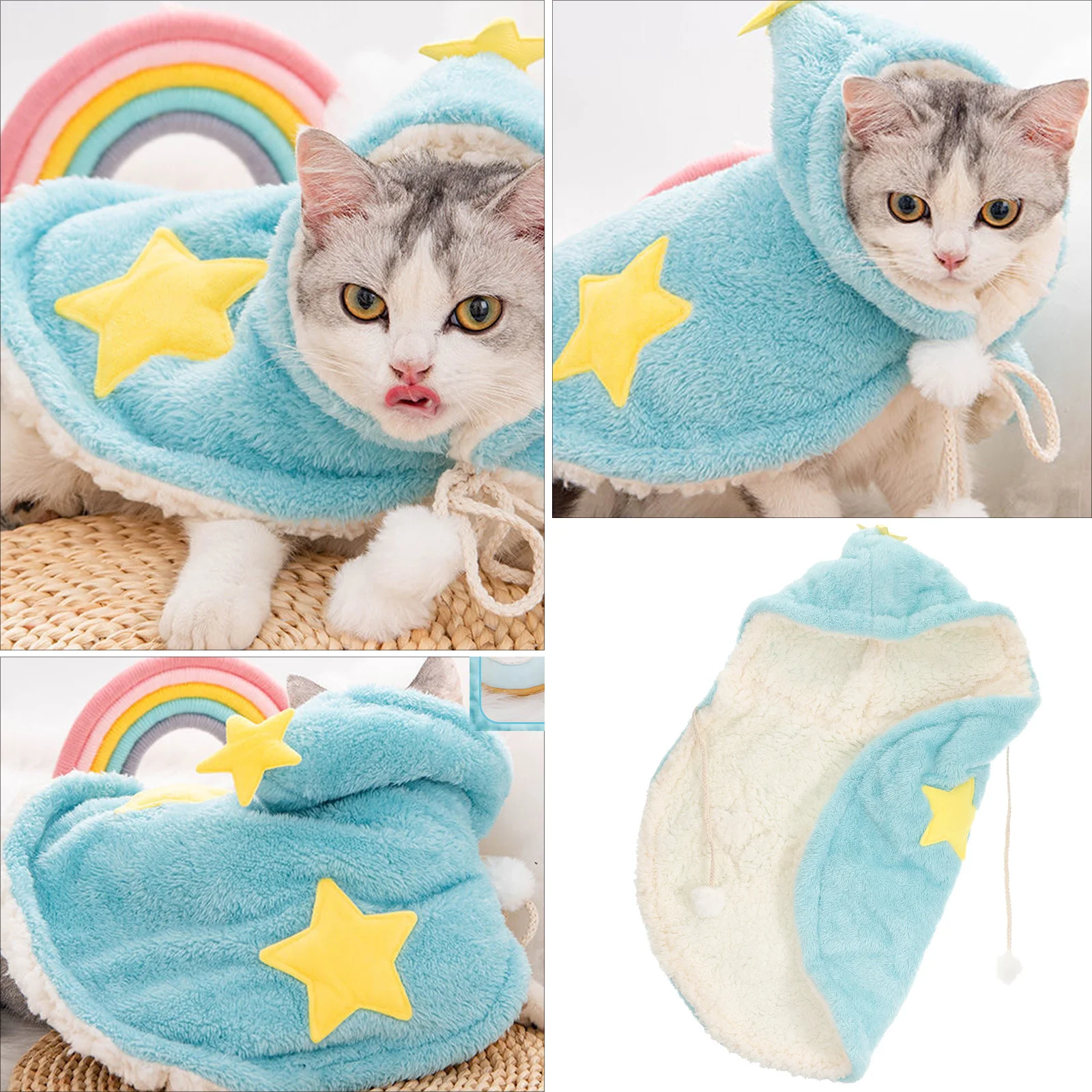 

Thickened Cape Warm Winter Dog Coat For Outdoor Walking Jogging Christmas Party Puppy Cloak Pet Warm Clothes Pet Supplies