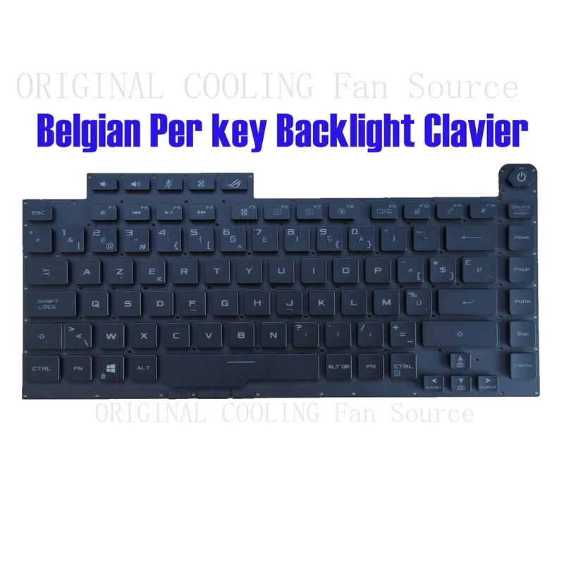 R+  AZERTY Belgian Per key Backlight Clavier for Asus G531G G531GT G531GV G531GW