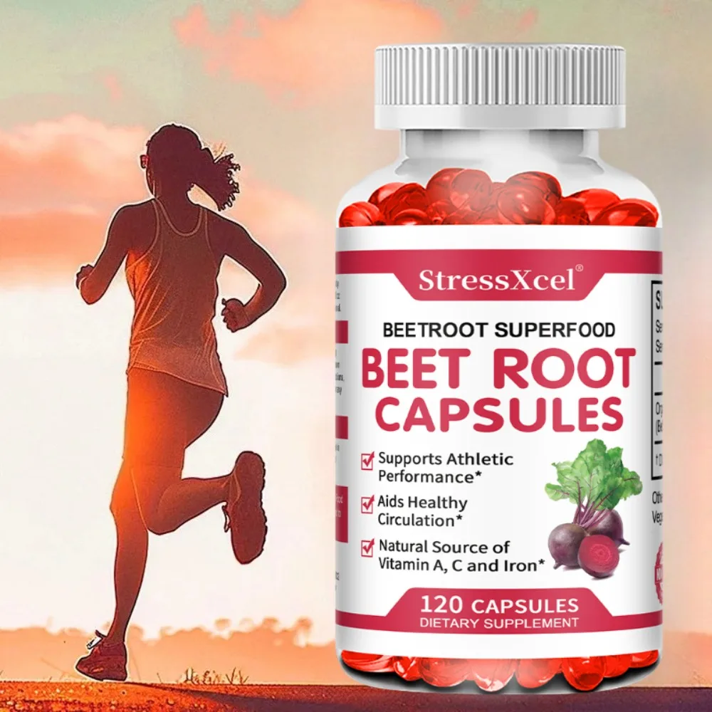 

Beetroot Capsules, Supports Heart Health, Supports Heart Health, Promotes Digestive Health, and Improves Immunity, 120 Capsules