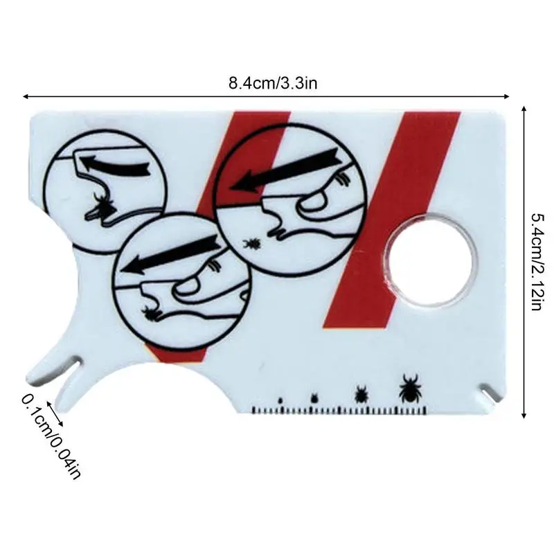 بطاقة القراد مع مزيل القراد الزجاجي المكبر للكلاب والقطط سهلة إزالة القراد بطاقة القراد المحمولة مع مكبر مستلزمات الحيوانات الأليفة