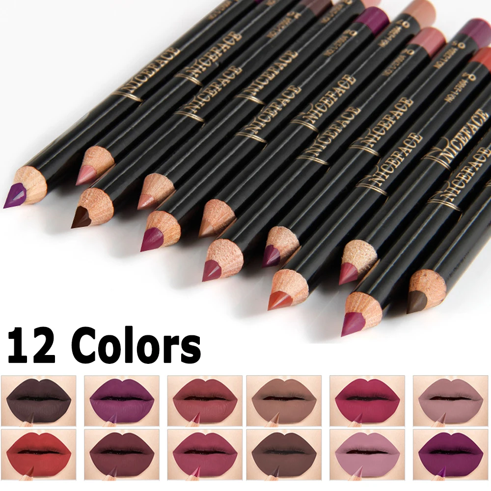 Smooth Colorful Moisturizing Waterproof Cosmetic Tools Long Lasting Lip liner Pen Matte Lipliner Lip Pencil Lipstick