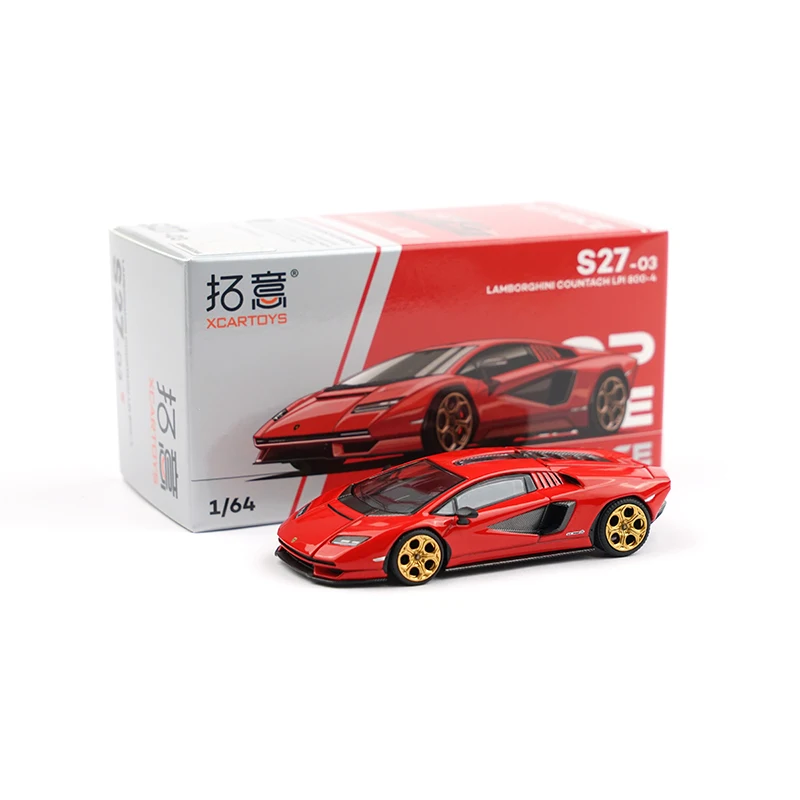 

XCARTOYS Float [S27-03] Lamborghini Cantash LPI800-4- Red Gold Wheel Alloy Car Model Toy