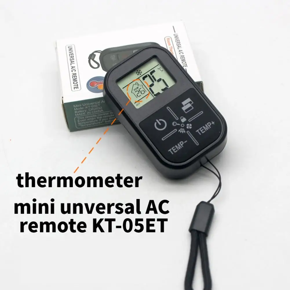 Mini English Universal Air Conditioner Remote Control Equipped With Indoor Thermometer Function Portable Handle