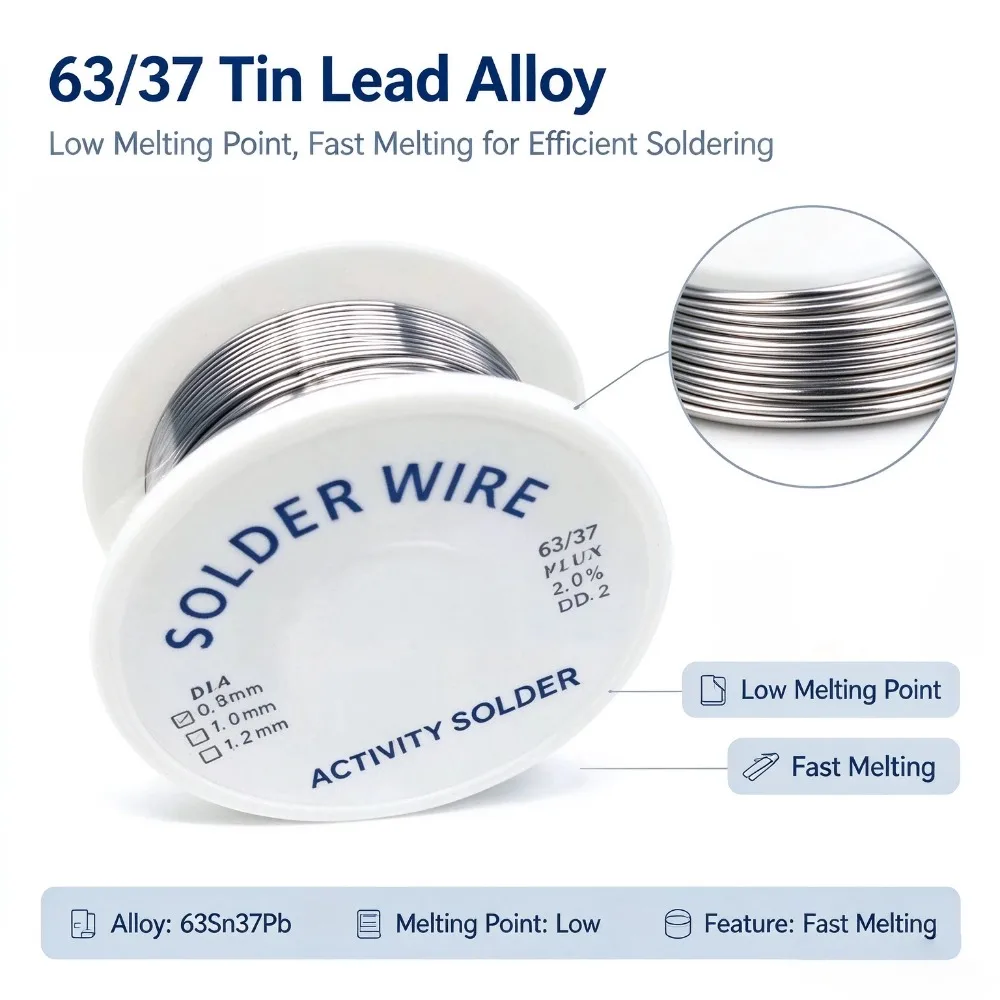 High Quality Solder Wire General Purpose Soldering Wire Multiple Diameters Low Melting Point Welding Wire for PCB Electronic Rep