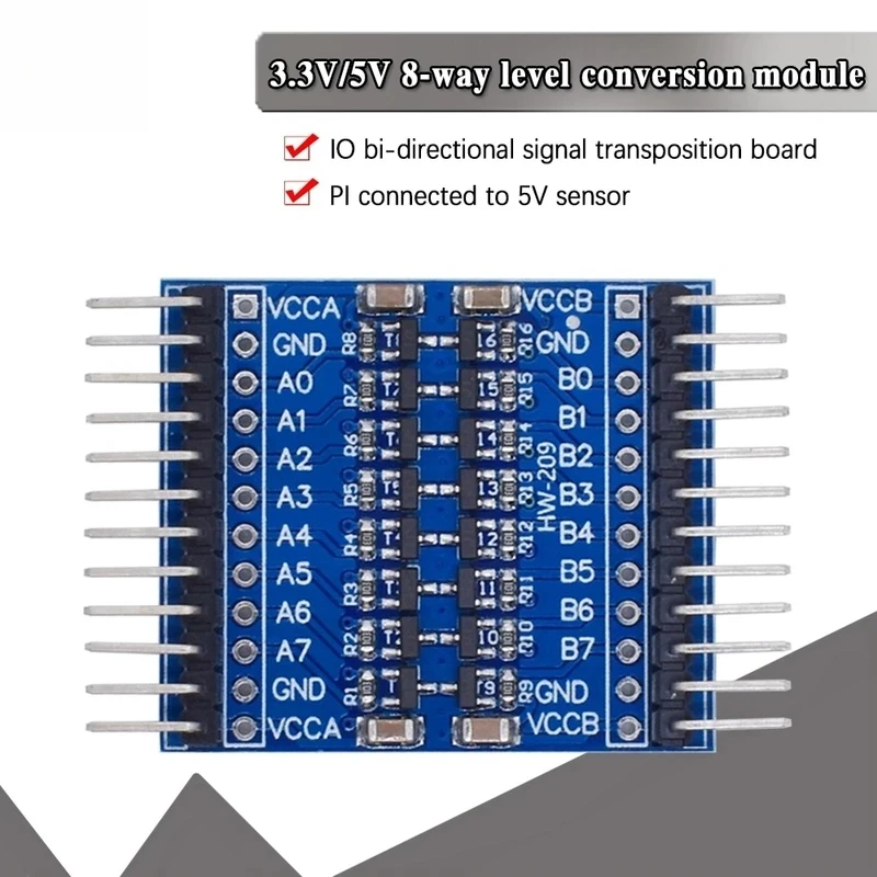 8 channel level conversion module two-way conversion between 3.3V and 5V IO access 5V sensor for Raspberry Pi