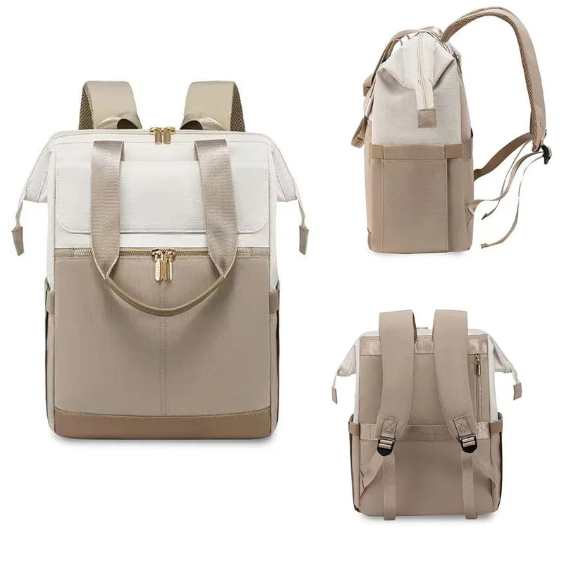 Laptop bag, travel and leisure mommy bag, diaper bag, men's and women's fashionable backpack