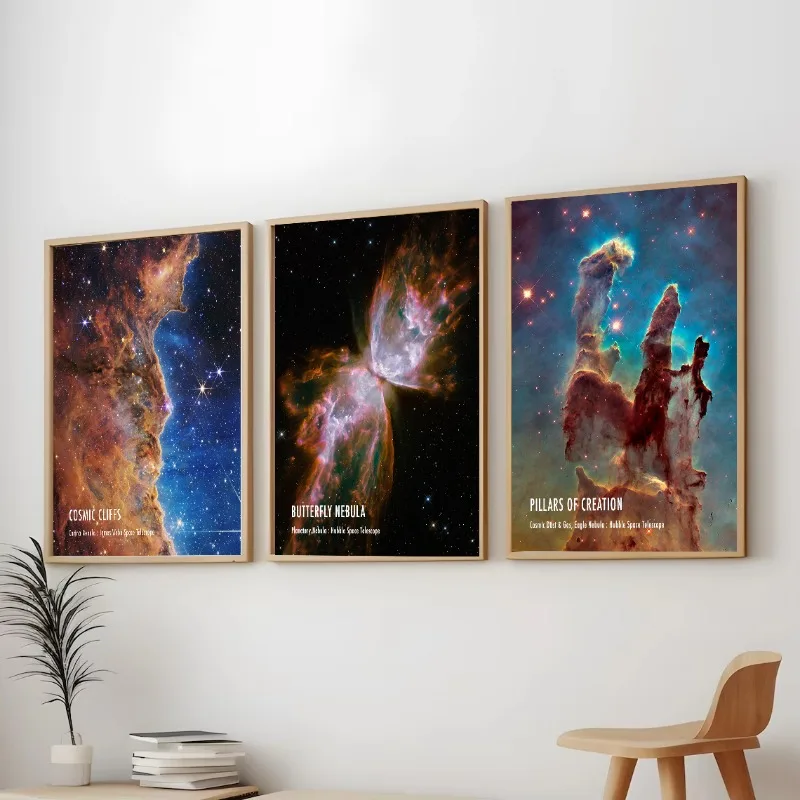 Universe Space Photographs Poster Prints Veil Rosette Nebula Black Hole Galaxy Canvas Painting Modern Wall Art Room Home Decor