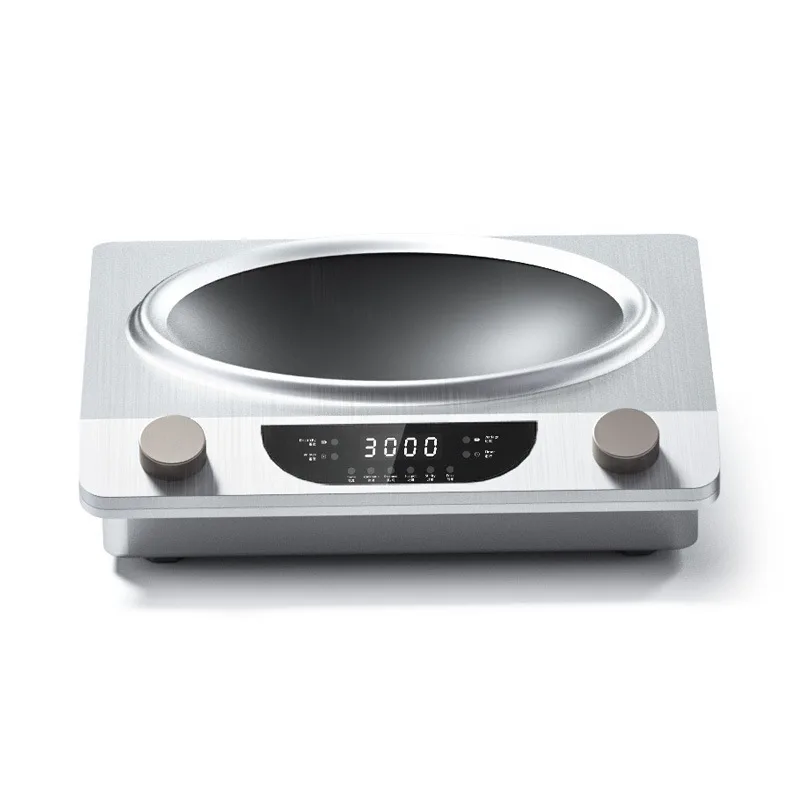 طباخ التعريفي المنزلي الصغير التلقائي ووك المتكامل الحث مقعر حقيقي