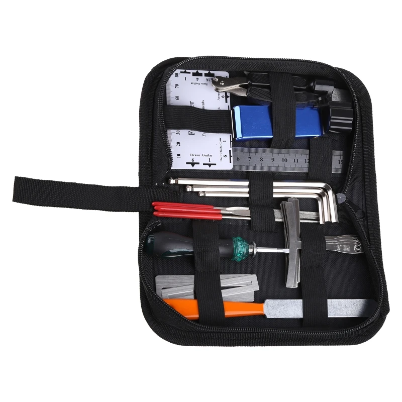 

Guitar Tool Repairing Maintenance Tools String String Action Ruler Gauge Measuring Tool Wrench Set E56D