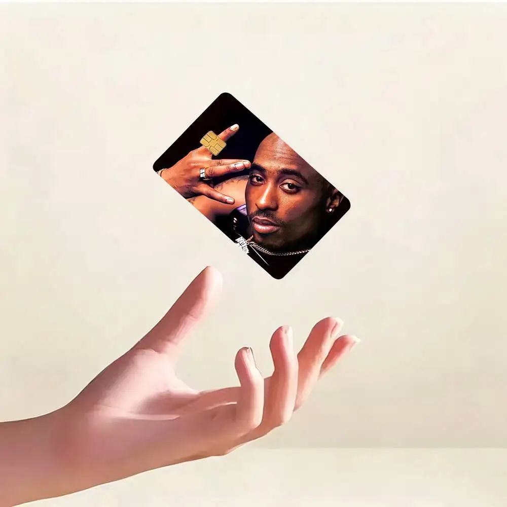 Tupac Shakur Rap Rapper  HD Credit Card Stickers Game Card Decal Small Chip Waterproof Sticker Gift Decor