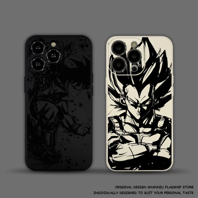 D-Dragons Balls V-Vegeta For iPhone 15 14 13 12 11 Pro Max Mini X XR XS Max 14 15 Plus Phone Case Funda Carcasa