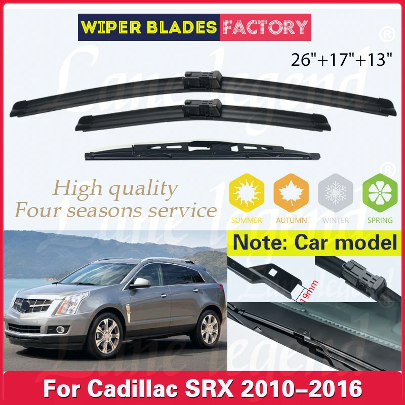 For Cadillac SRX 2010 - 2016 Car Front Rear Windshield Windscreen Wiper Blade Rubber Car Rain Brush Accessories 2015 26\