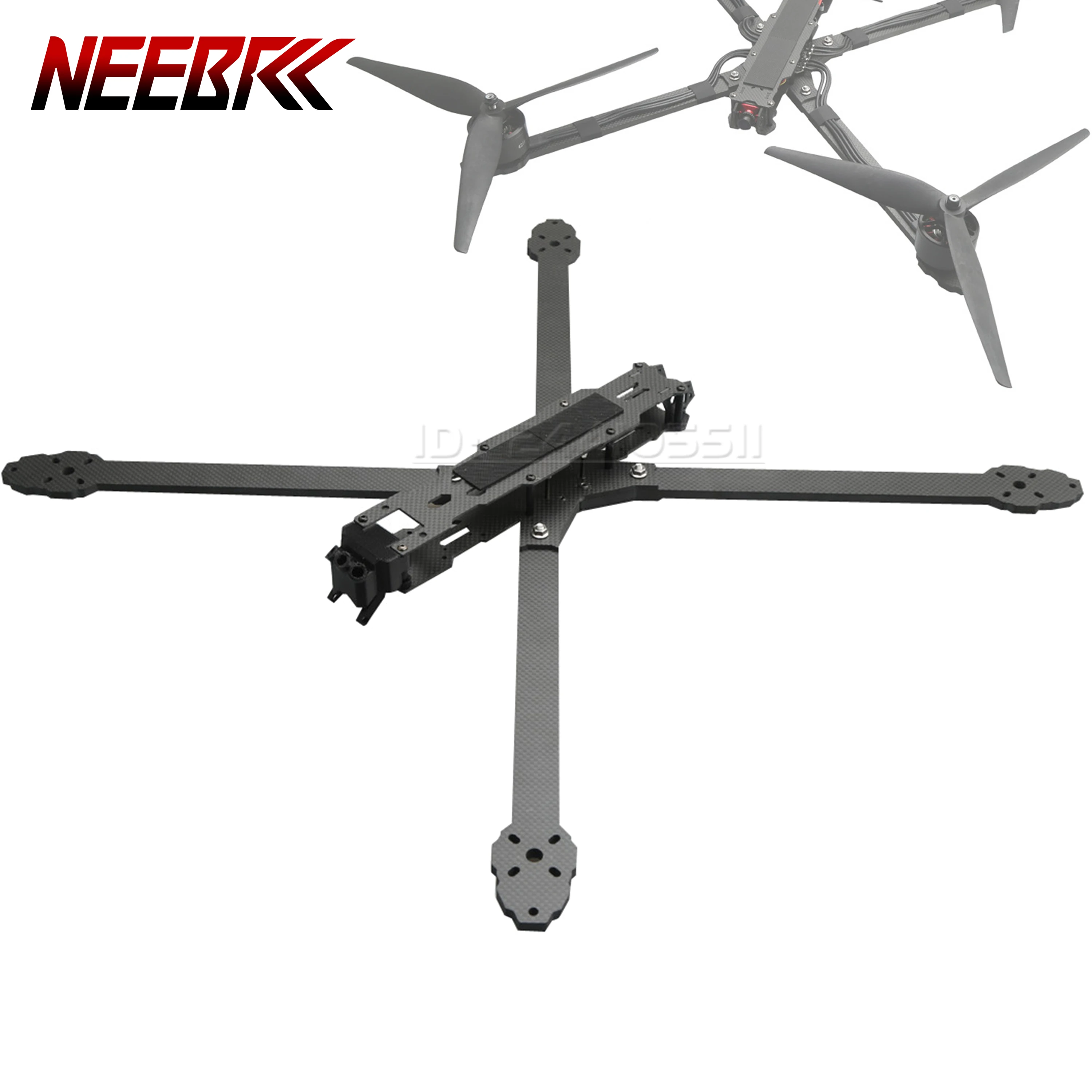

NEEBRC 13/15-дюймовый комплект рамы из углеродного волокна FPV, колесная база 590 мм/660 мм, рычаг 7/8 мм для двигателя дрона дальнего действия для фристайла 4215/4218/4312