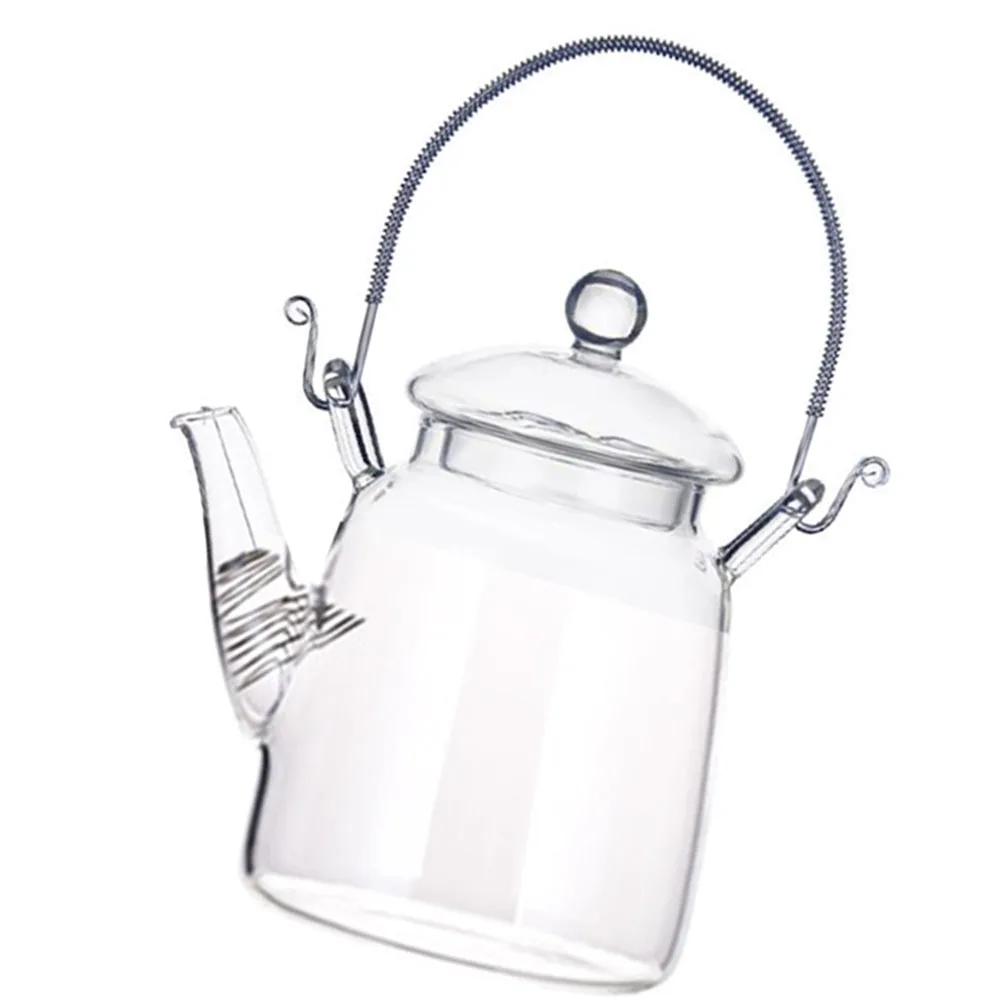 

Tibetan Teapot with Infuser Spout Teapots Clear Steeping Glass Stovetop Kettle Set Miss