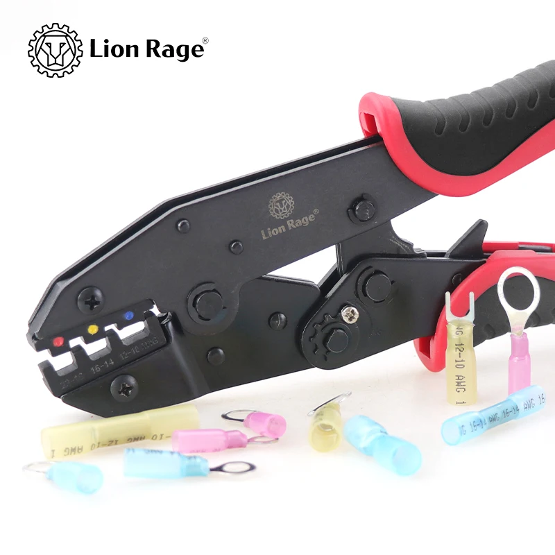 Butt Splice Heat Shrink Conectores Crimping Tool Ratcheting Wire Alicate Crimper Ratchet Ferramentas Terminal Crimp Hs125 20-10awg