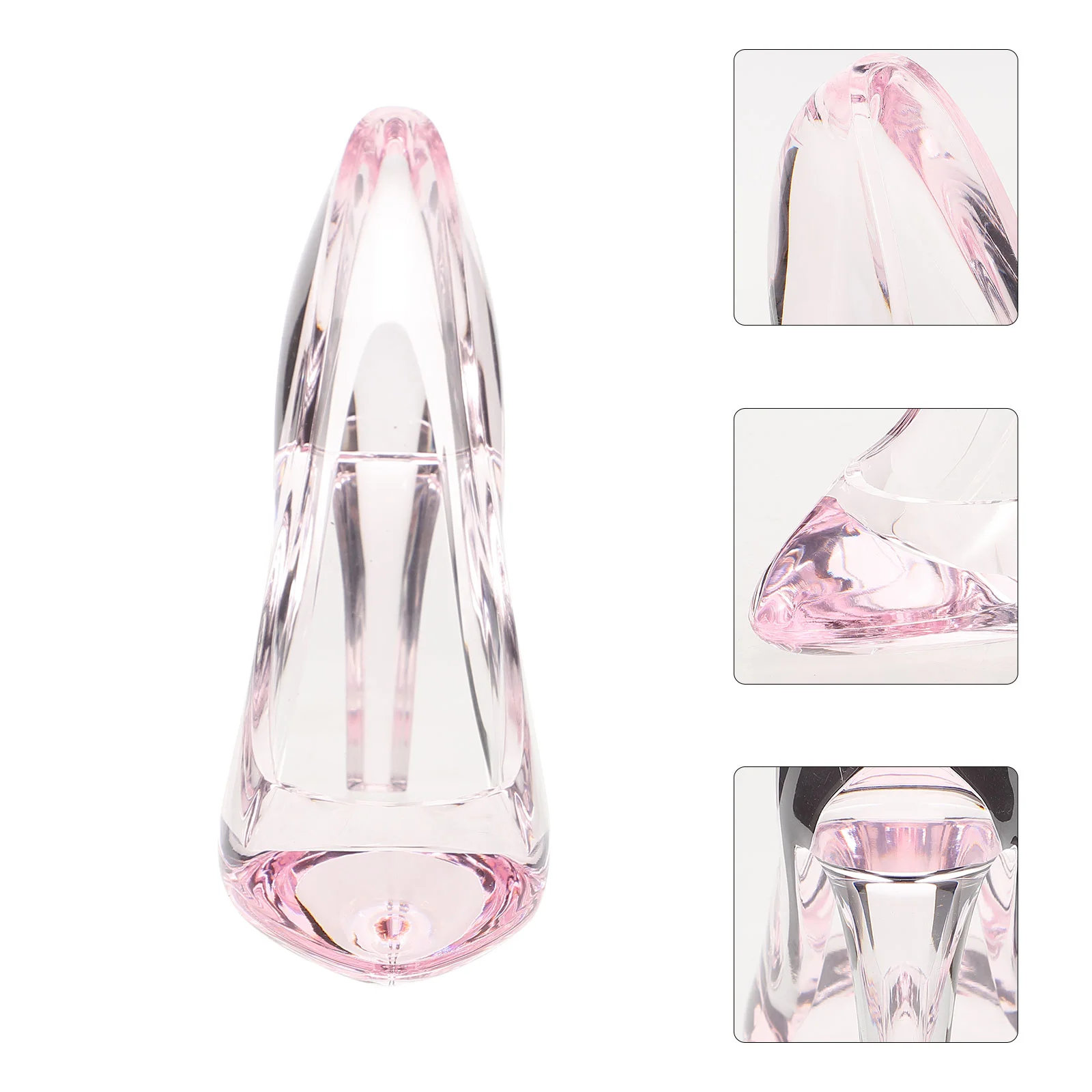 Ornaments Hot Pink Heels House Slippers for Woman Princess Figurine High Shoe Party Decoration Crystal Bride