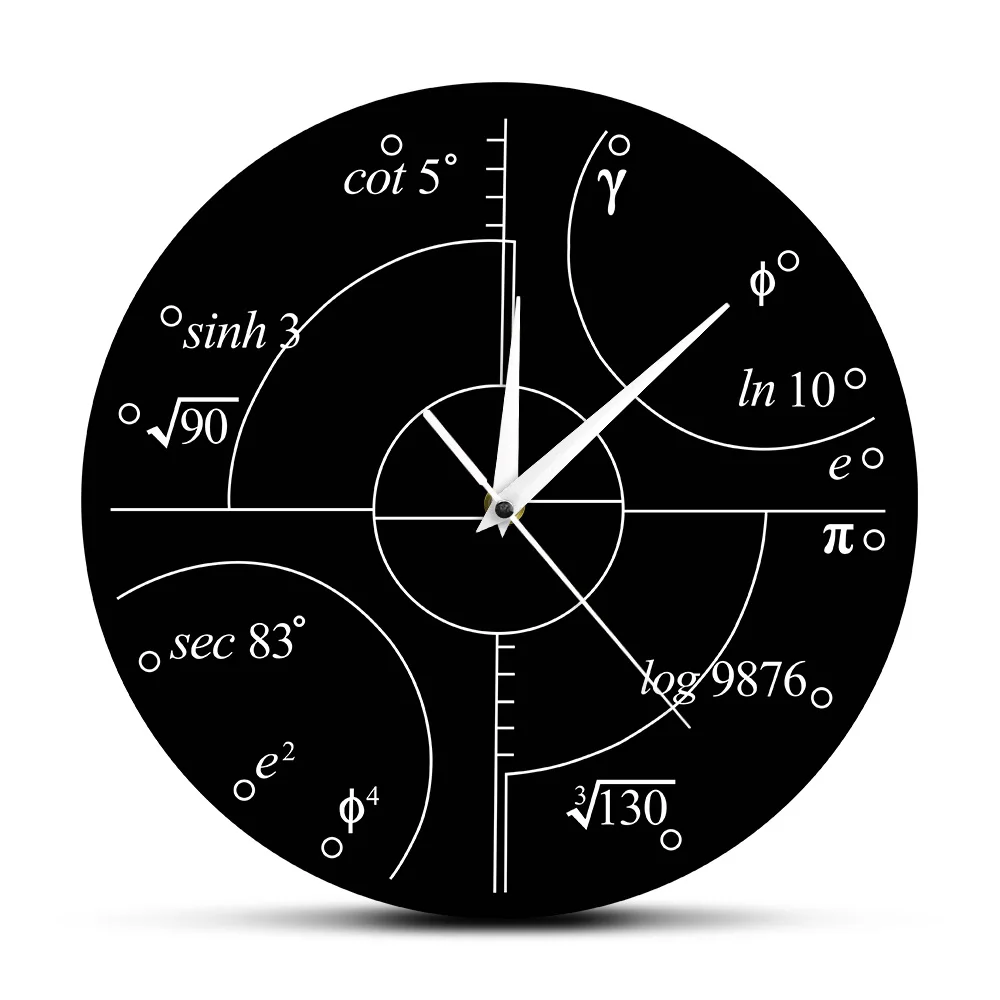 Advanced Math Irrational Numbers Wall Clock Science Mathematical Wall Art Modern Clock Wall Watch Classroom Decor Teachers Gift