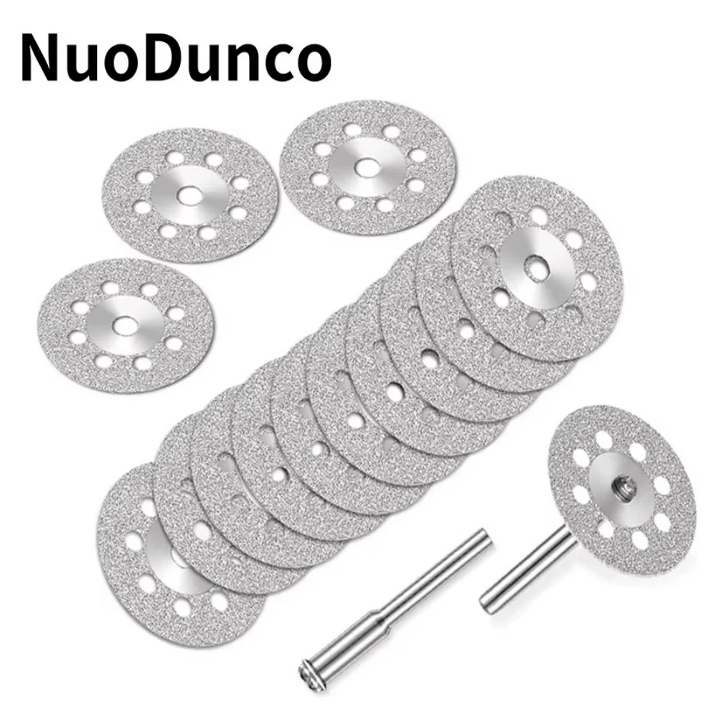 Tarcza diamentowa z trzpieniem do narzędzi obrotowych Dremel, mini ostrze do kamienia, szkła, płytek, metalu, ceramiki, precyzyjne narzędzie do cięcia.