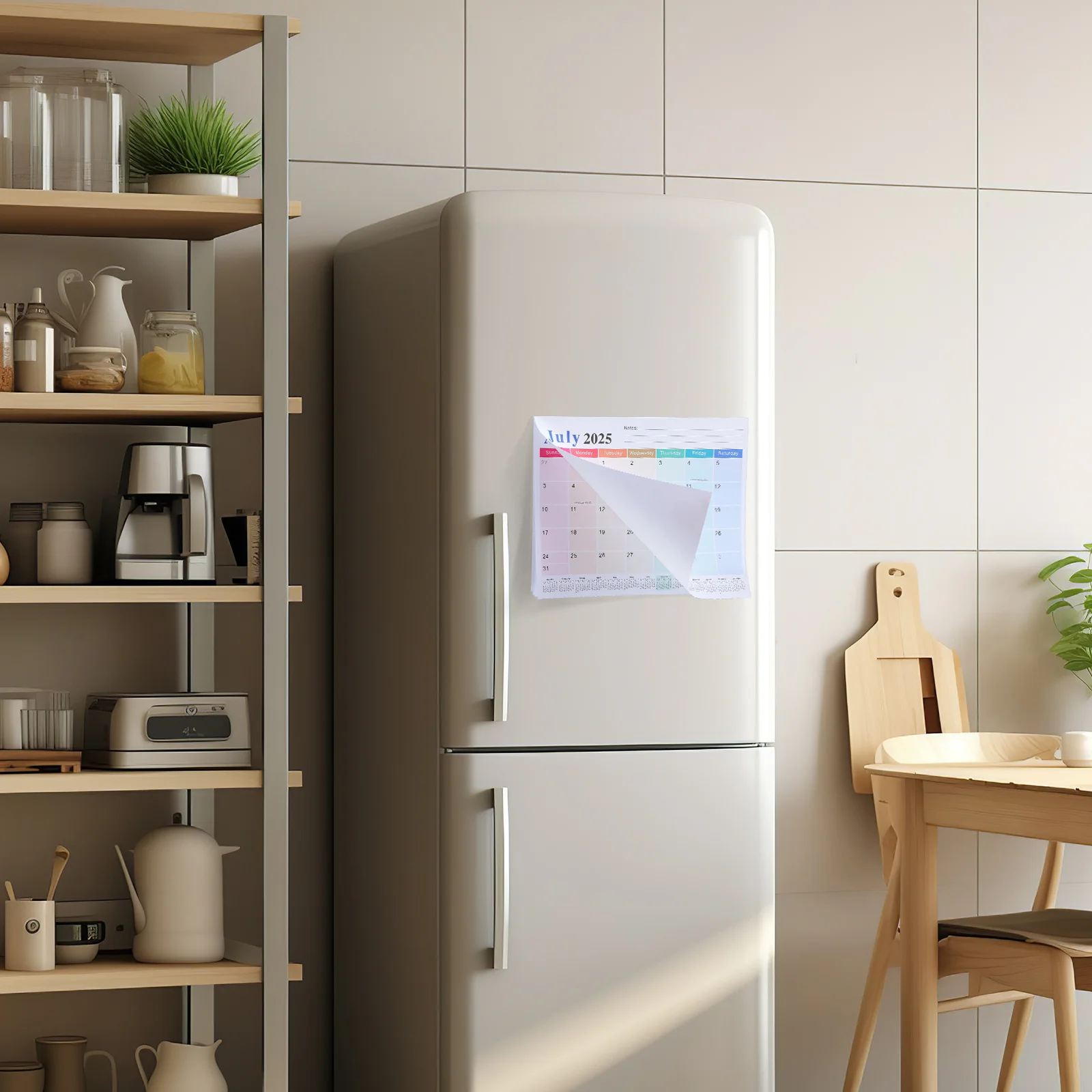 

18 шт., магнитный календарь на холодильник на 18 месяцев, 2025-2026, большая сетка, ежемесячный планировщик на холодильник, прочная печать, устойчивая к выцветанию