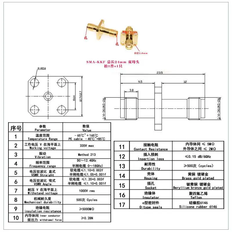 1 Stück SMA RF Stecker-Buchse-Adapter JKW Umgekehrte Polarität Winkel-Doppel-T-Verbinder Rechtwinkliger Wasserdichter Stecker – Detail 5