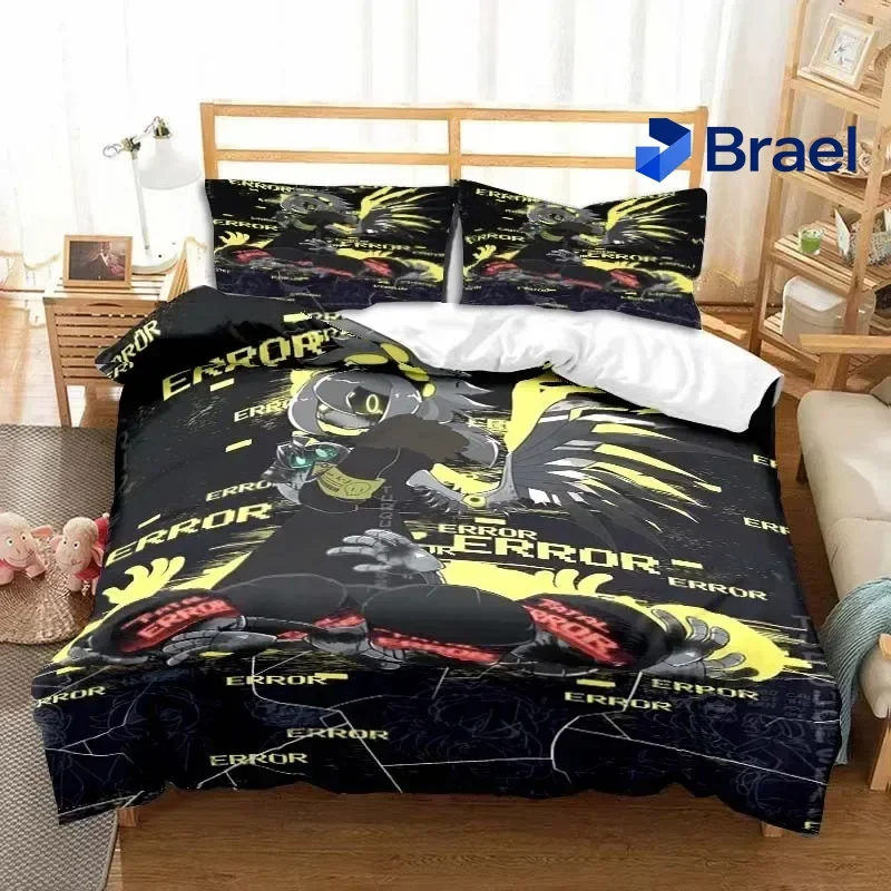 Exquisite Murder Drones Anime Bedding Set Duvet Cover Pillow Case Children's Bedroom Bed Three-piece Set Single Double King Bed