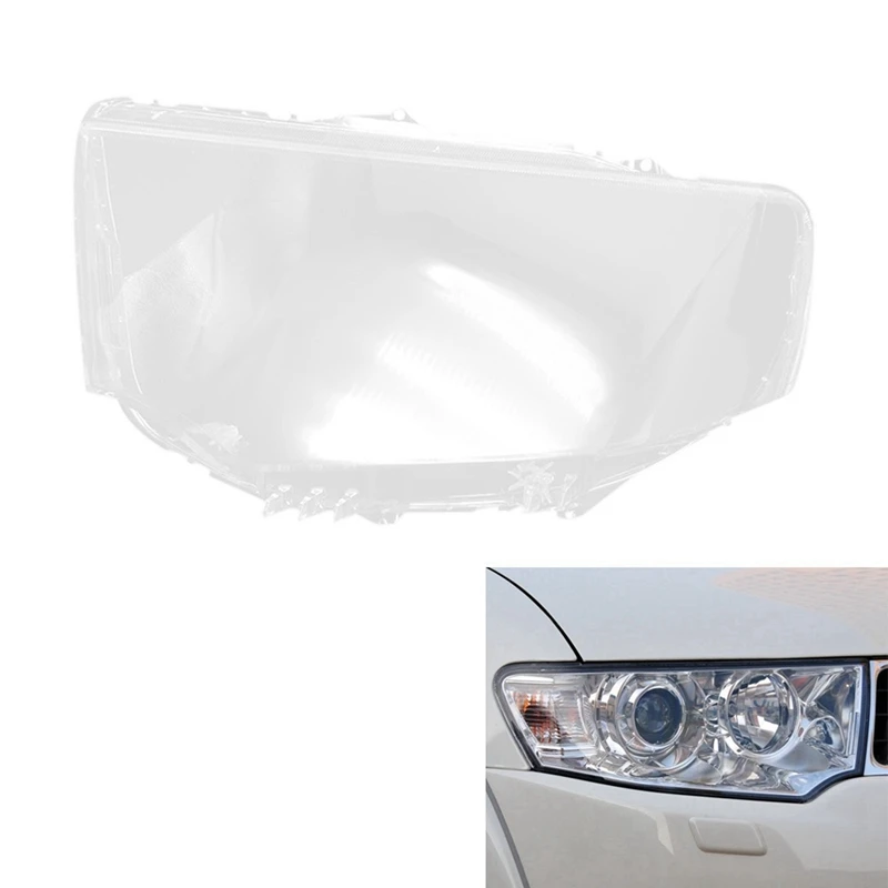 2X For Mitsubishi Pajero Sport 2013-2015 Right Headlight Shell Lamp Shade Transparent Lens Cover Headlight Cover