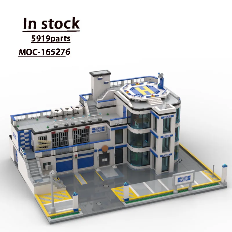 MOC-165276 Stazione di Polizia della Città Building Block Modello 5919 Parti Per Ragazzi Compleanno Per Bambini Di Natale Building Block Giocattolo Regalo