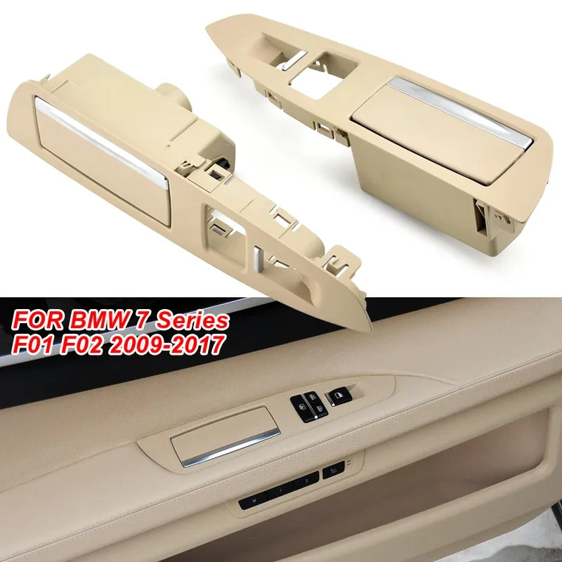 LHD RHD Car Interior Rear Door Inner Handle Switch Panel  Ashtray Box Finisher Cover Trim For BMW F01 F02 7 Series 51429169048
