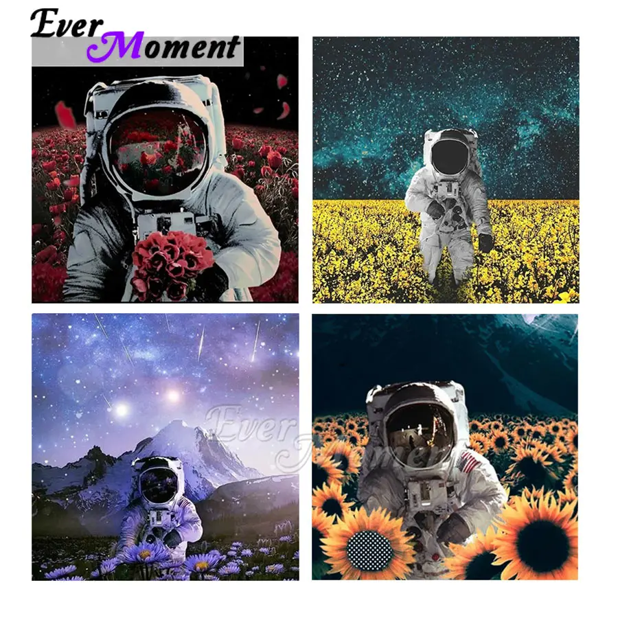 Ever Moment Diamond Painting Astronaut Art Collections Gift Sky Dream Moon Earth Fantasy Space Nature Mars ASF2328