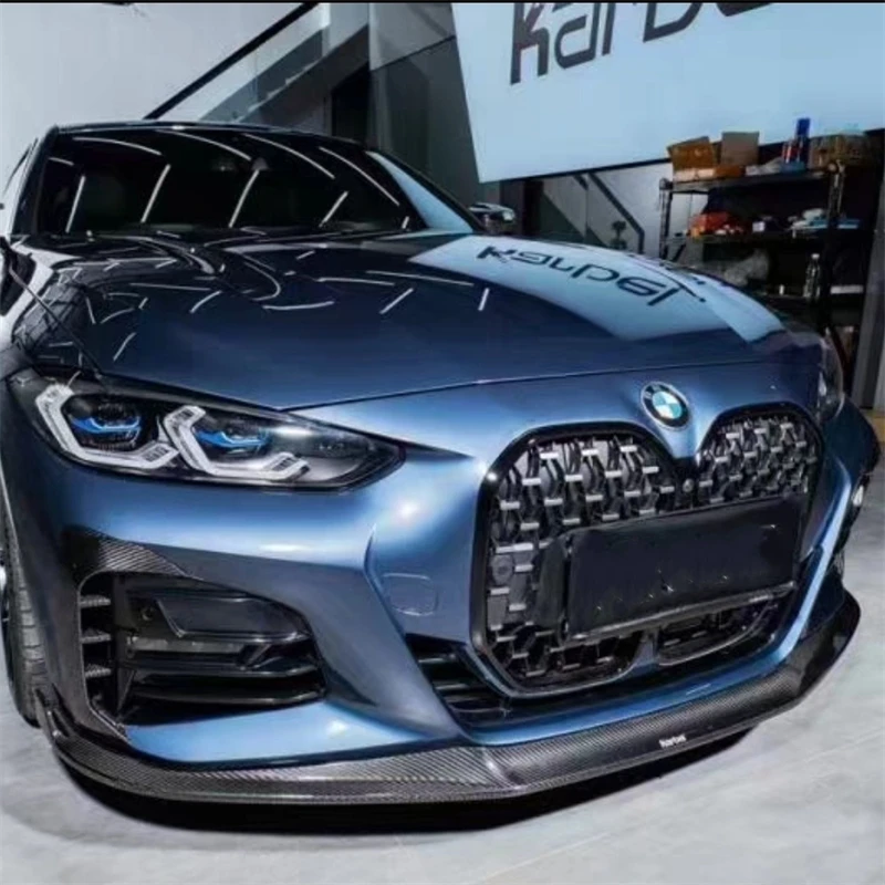 Good Upgrade Kits Front Bumper Lip For  G22 G23 G26 440i Gran Coupe M Sport M Tech 2020+ KB Type Real Carbon Fiber Front Lip