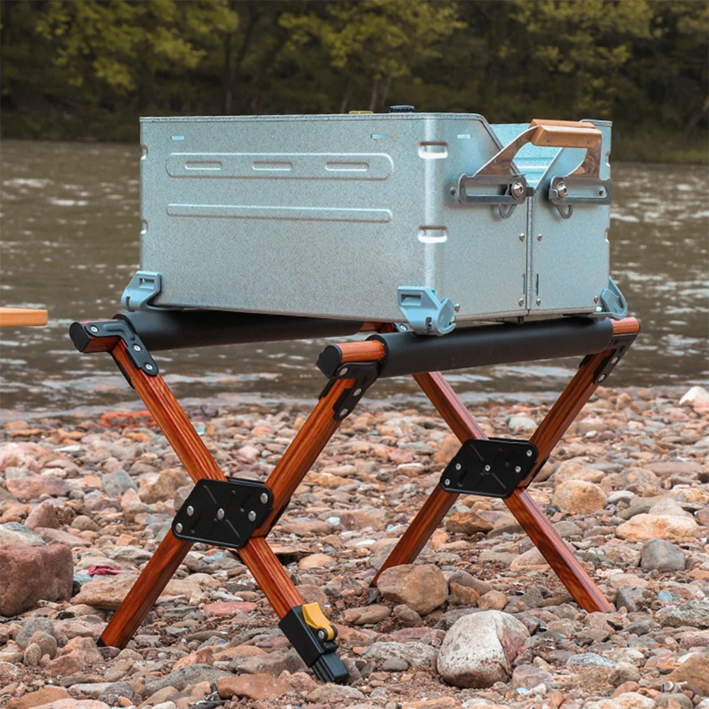 Folding Cooler Stand Frame Foldable Alloy Support Luggage Outdoor Anti-Slip Camping Picnic Light Weight Fridge Ice Box Holder