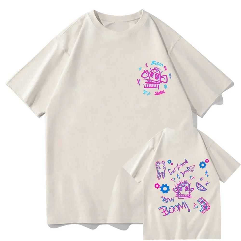 Arcane Jinx T Shirt Fashion Men/Women Funny Cute Anime Bunny Monkey T-Shirt Unisex High Quality Casual Rabbit Tees Shirts