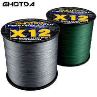 Ghotda 12x Braided PE Fishing Line 300M100M Multifilament Smooth Fishing Line for Fishing Lure Bait Carp Fish 25-120LB