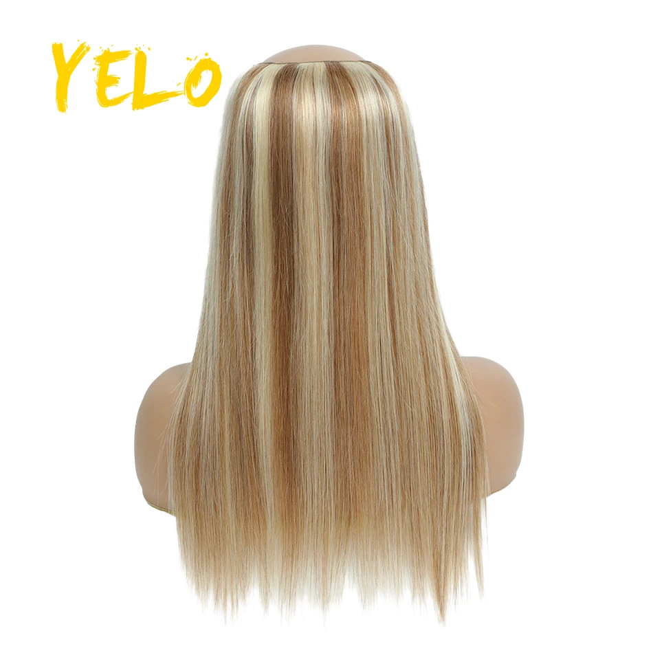 Yelo Various Colors Long Straight Clip Ins 14-28 Inch Natural Invisibility Human Hair Clip In Hair Extensions Can Be Reshaped