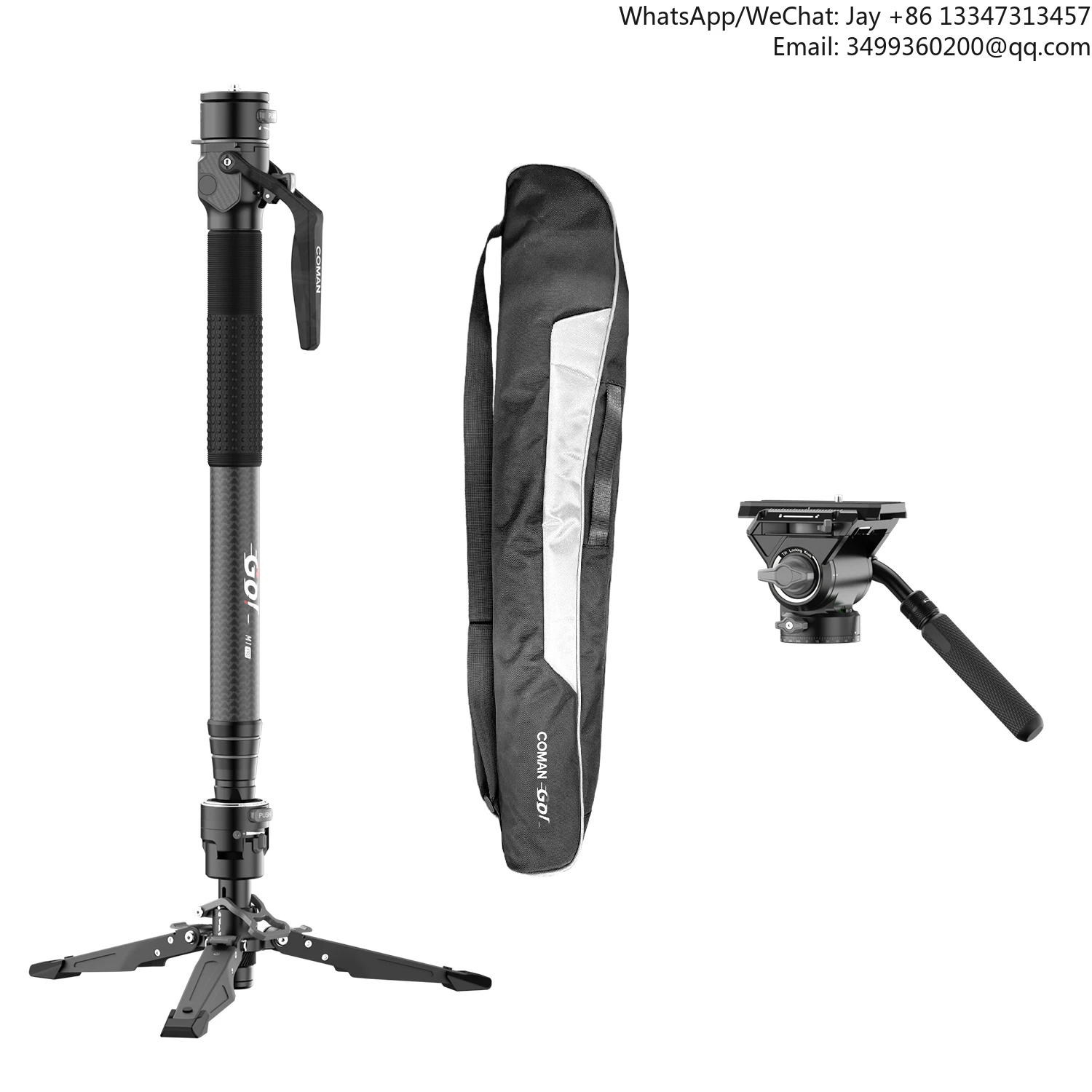 

M1ProV5 4-х секционный монопод с одной кнопкой из углеродного волокна, быстросъемный портативный профессиональный монопод одним щелчком мыши для камеры