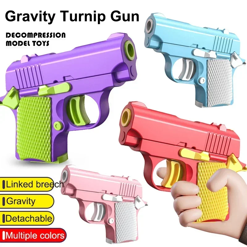 Mini Gravity Printing 1911 Children\'S Toy Guns Model Fidget Toy for Kids Adults Stress Relief Toy Children Decompression Gift