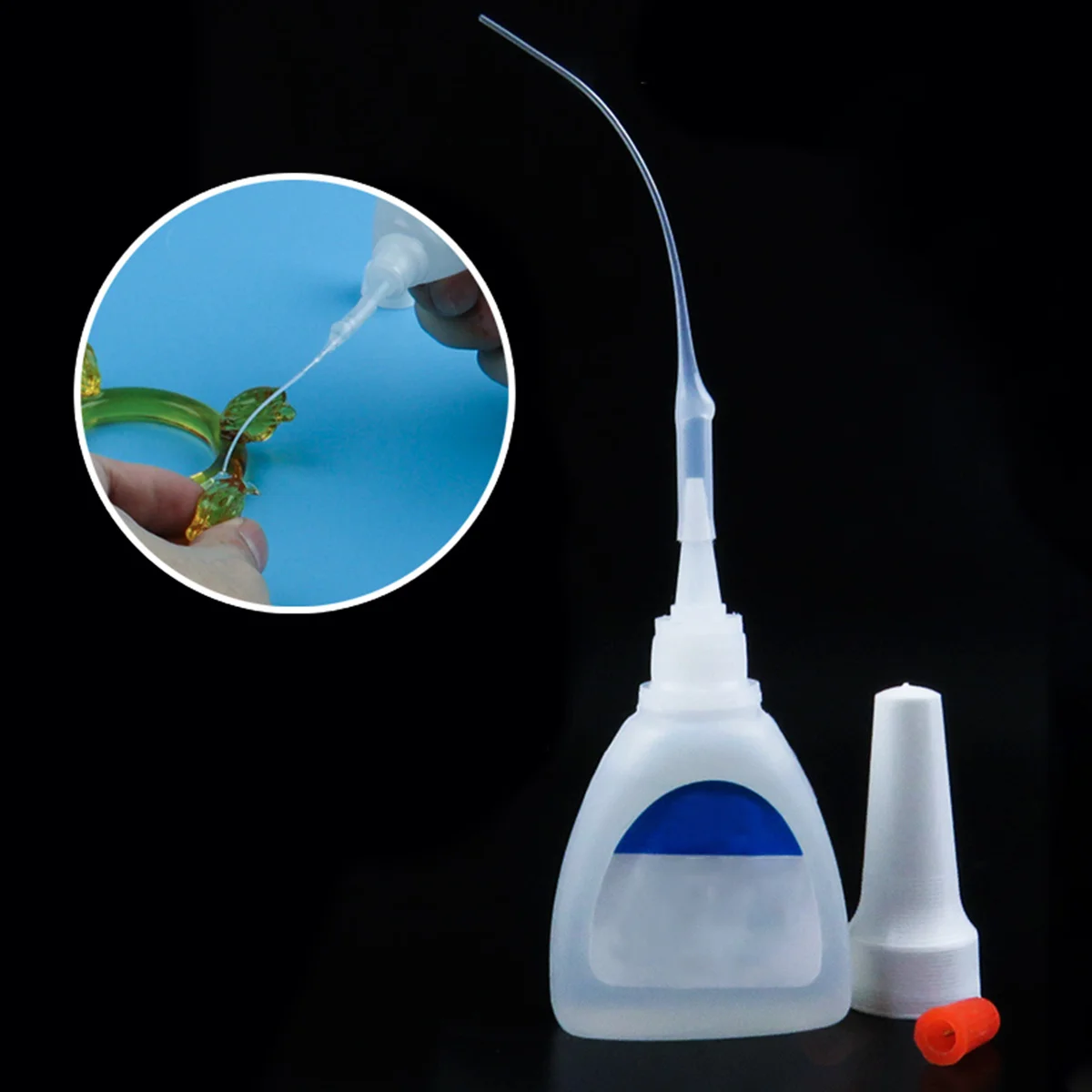 

400Pcs Adhesive Dispensing Tubes Disposable PP Material Easy Use Glue Dropper Tips for 502 Quick Drying Glue Applicator