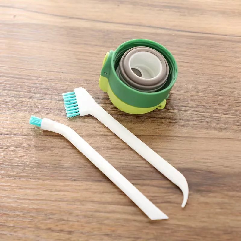 2 Pcs/Set Cleaning Narrow Brush Long Handle Portable Gap Baby Bottle Gap Cleaning Brush Household Kitchen Tool Small Brush