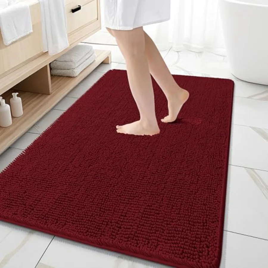 

Large Bathroom Rugs 59x35 Extra Soft Absorbent Chenille Bath Rugs Rubber Backing Quick Dry Machine Washable Bath Mats for Bathr