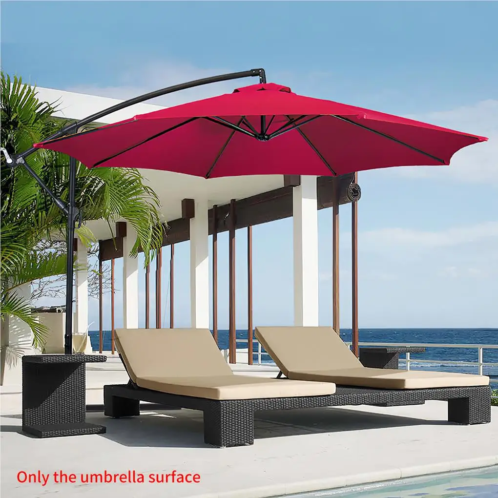 Umbrella Canopy Polyester Parasol Replacement Cover Rainproof Waterproof Household Keep Cool Cloth for Patio Yard